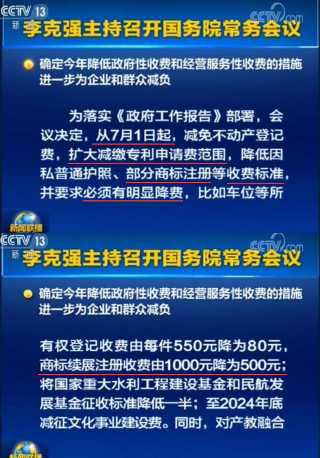 商標(biāo)續(xù)展官費(fèi)降價(jià)啦，1000元降為500元！擴(kuò)大減繳專利申請(qǐng)費(fèi)、年費(fèi)等的范圍，2019年7月1日起實(shí)施